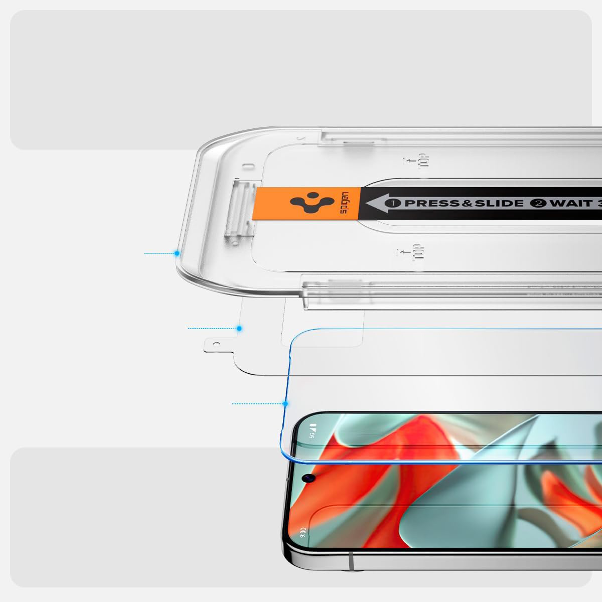 Szkło do etui + Aplikator Spigen Glas.tR EZ Fit 2-Pack do Google Pixel 9 Pro XL